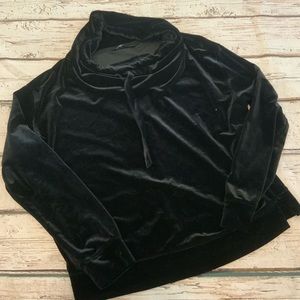 Peach Gym.Work.Play‎ Black Velour Cowl Neck Top - Small